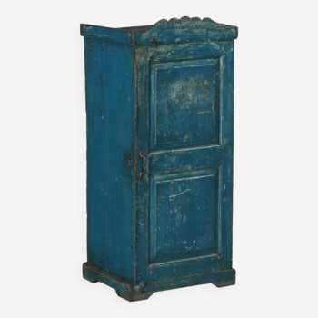 Indian buffet antique blue wardrobe teak wood patina and original piece