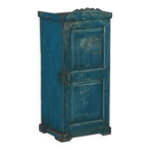 Buffet indien armoire bleu ancien bois teck patine et piece d'origine