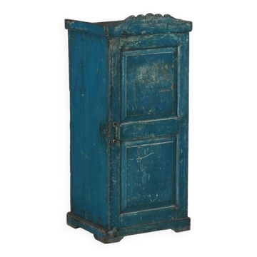 Buffet indien armoire bleu ancien bois teck patine et piece d'origine