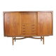 Teak highboard with doors and drawers, 1960s