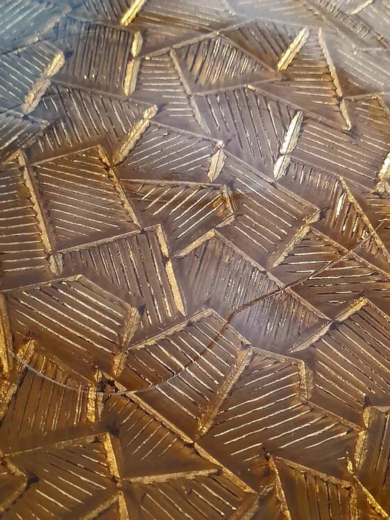 Smoked glass Art Deco tray