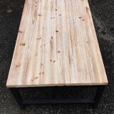 Wood and metal coffee table