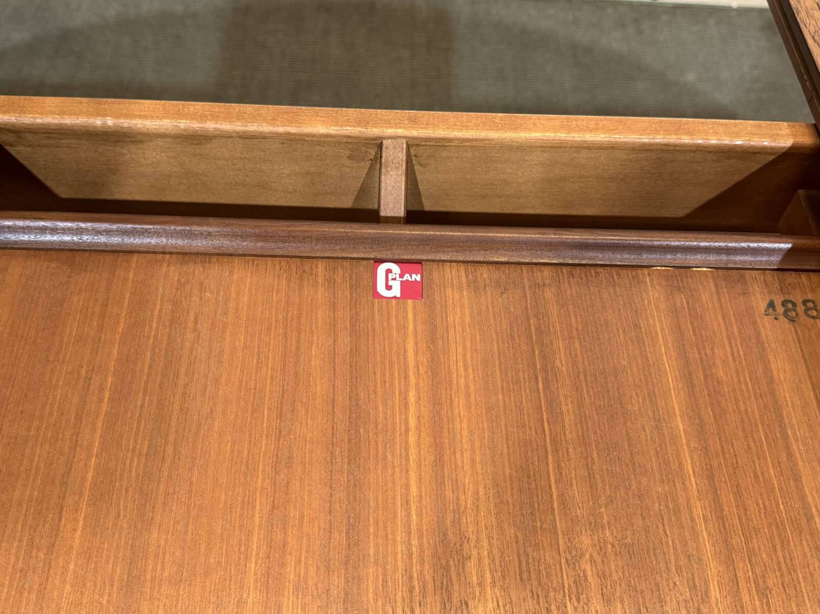 G-Plan oval teak table from the 1970s with a butterfly extension.