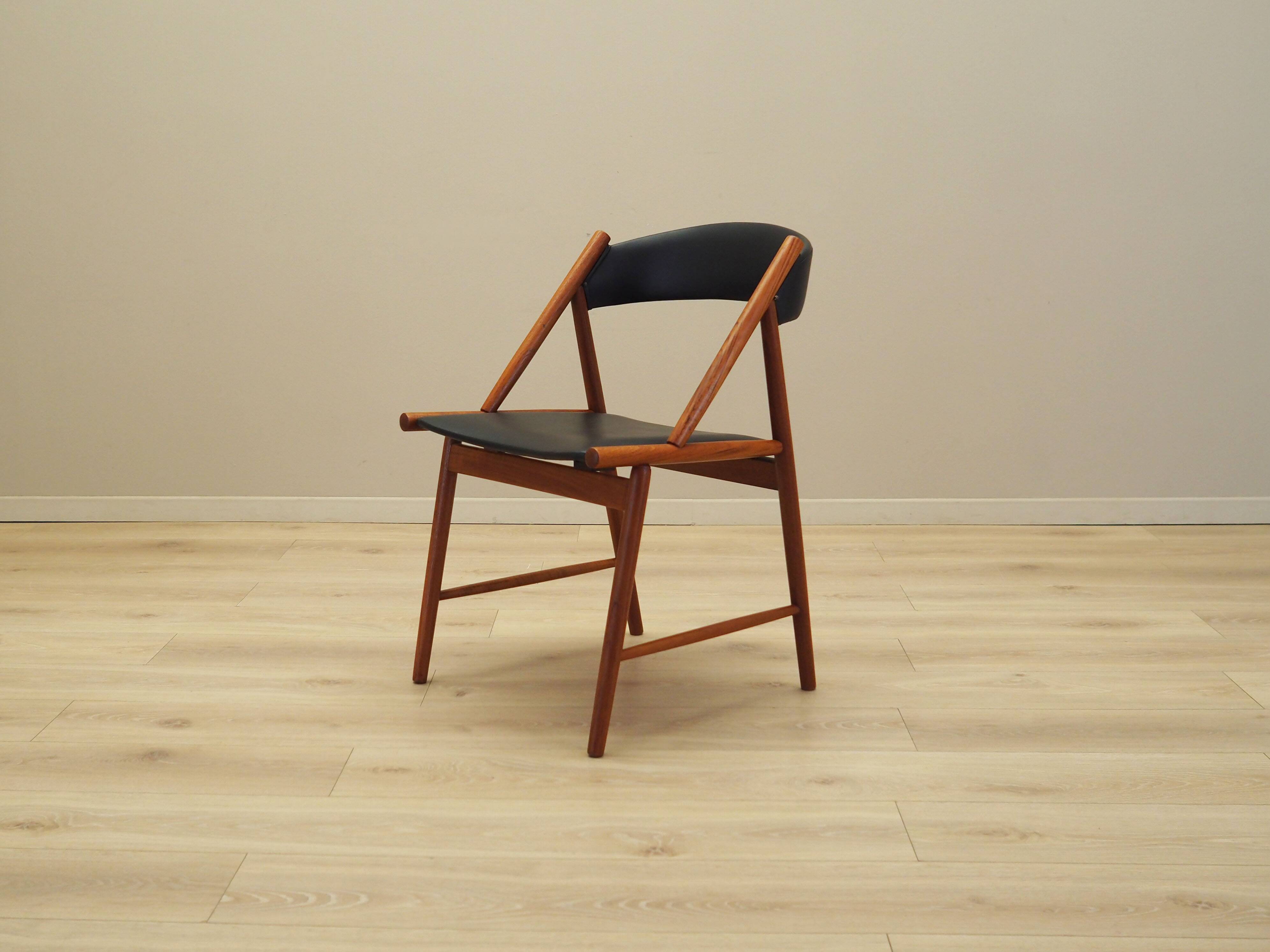 Chaise en teck, design danois, années 1970, production : Danemark