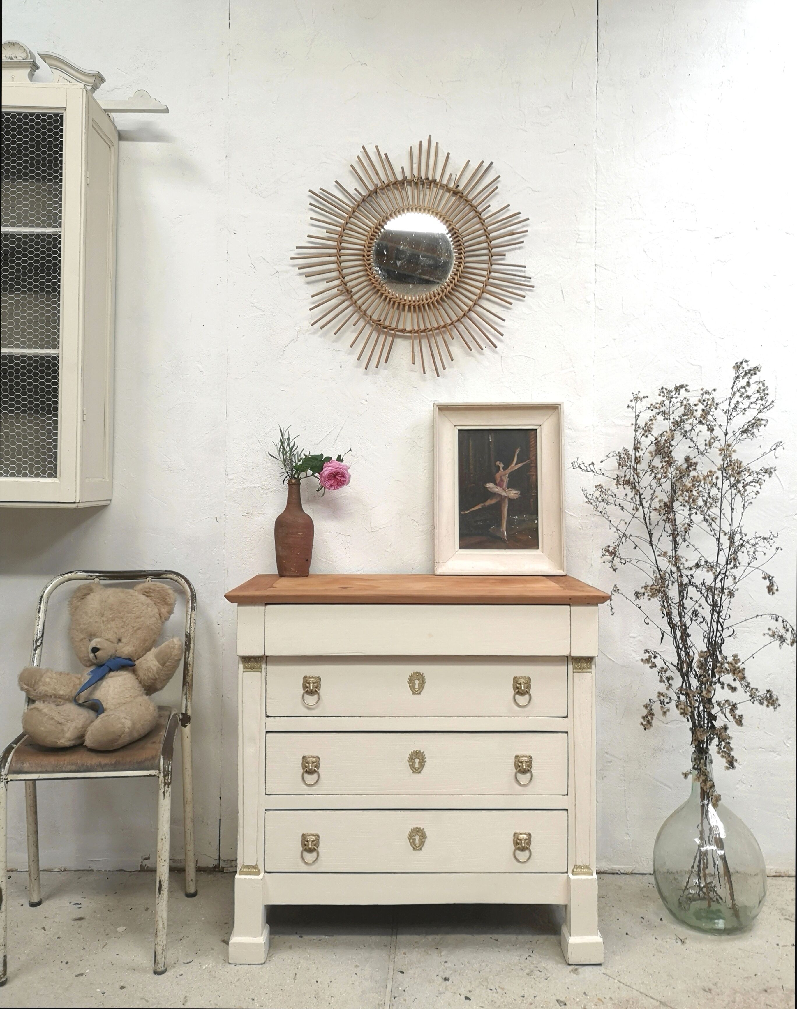 Commode directoire shabby patina parisienne 50 60