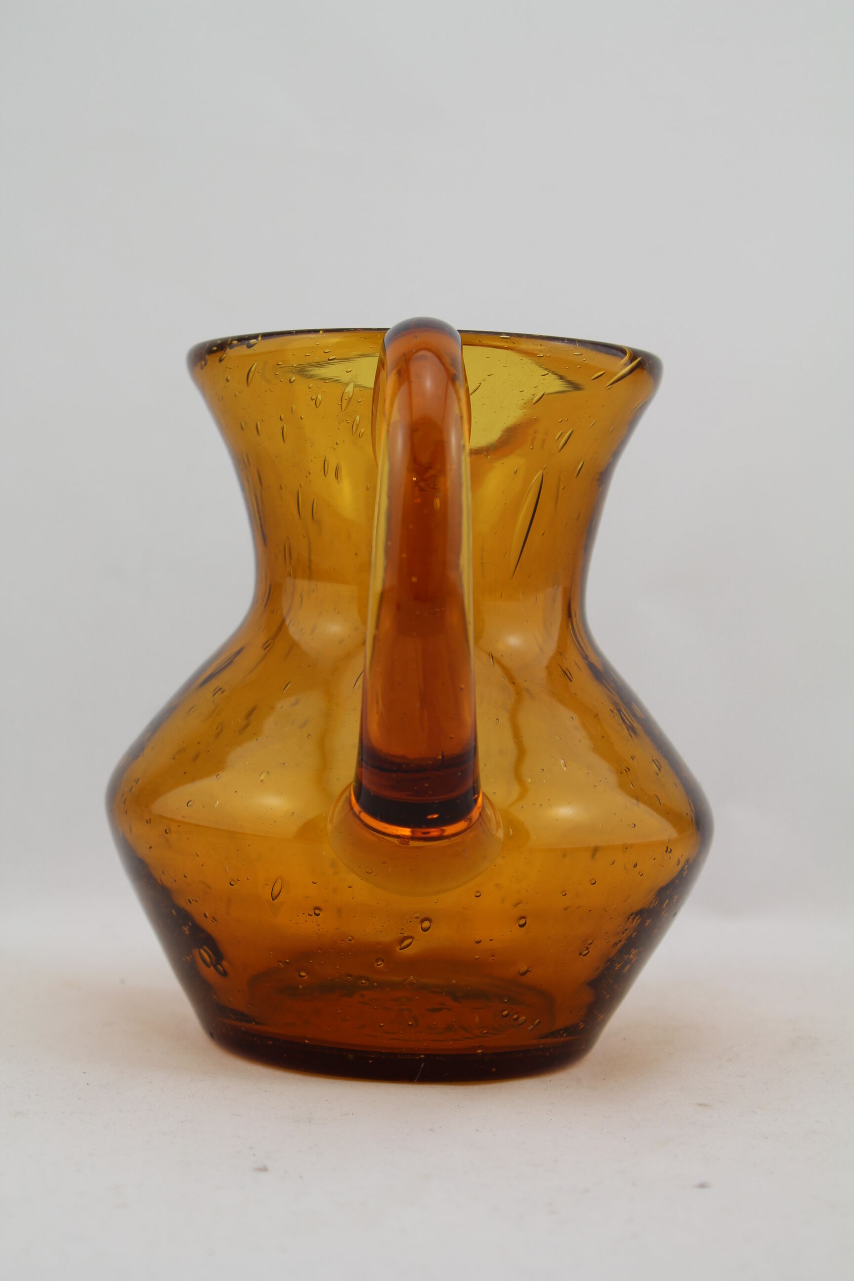 Orange pitcher Biot bubble glass