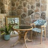 70s style wooden armchair