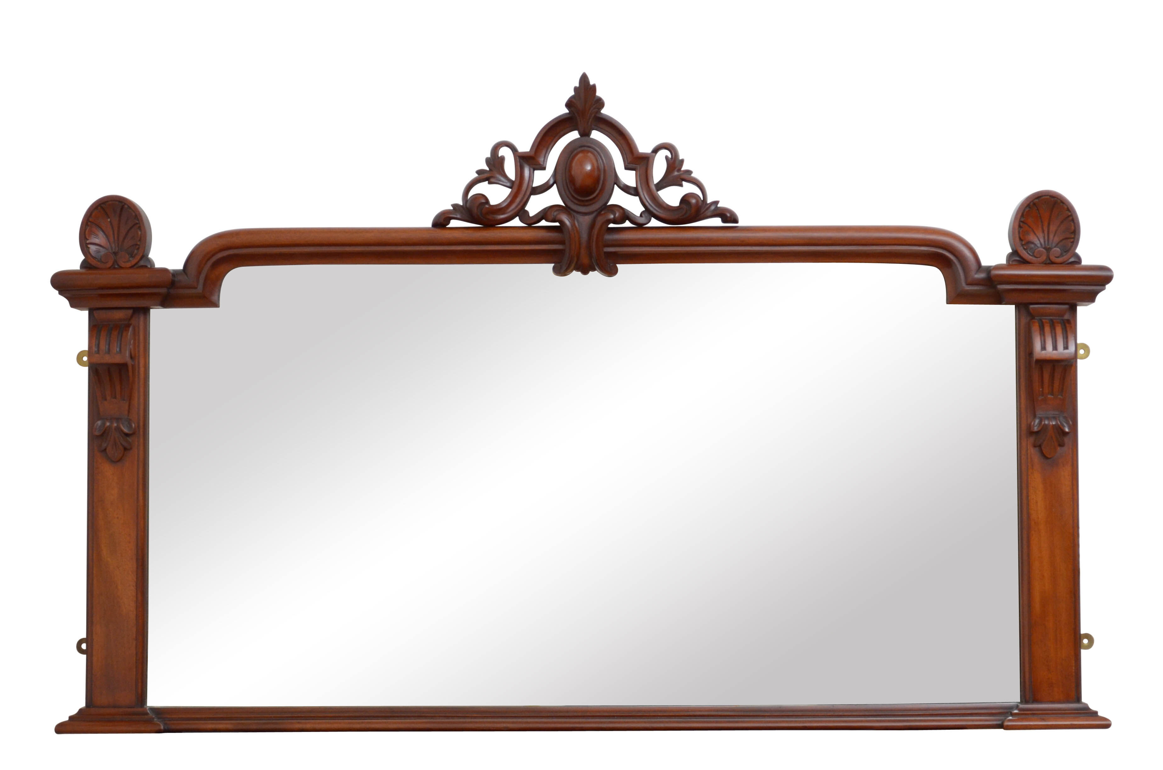 Victorian mahogany overmantel mirror - 75x121cm
