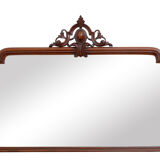 Victorian mahogany overmantel mirror - 75x121cm