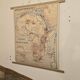 Old geography map school map 1960