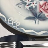 Flat Digoin model Olga gray and pink diameter 30cm