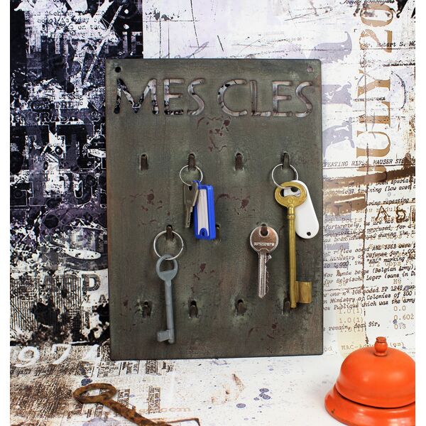 Porte clé mural en métal, style industriel | Selency