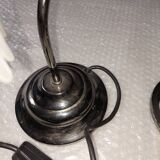 Set of 2 table lamps lampshade in opaline tulip glass Hufnagel Leuchten vintage