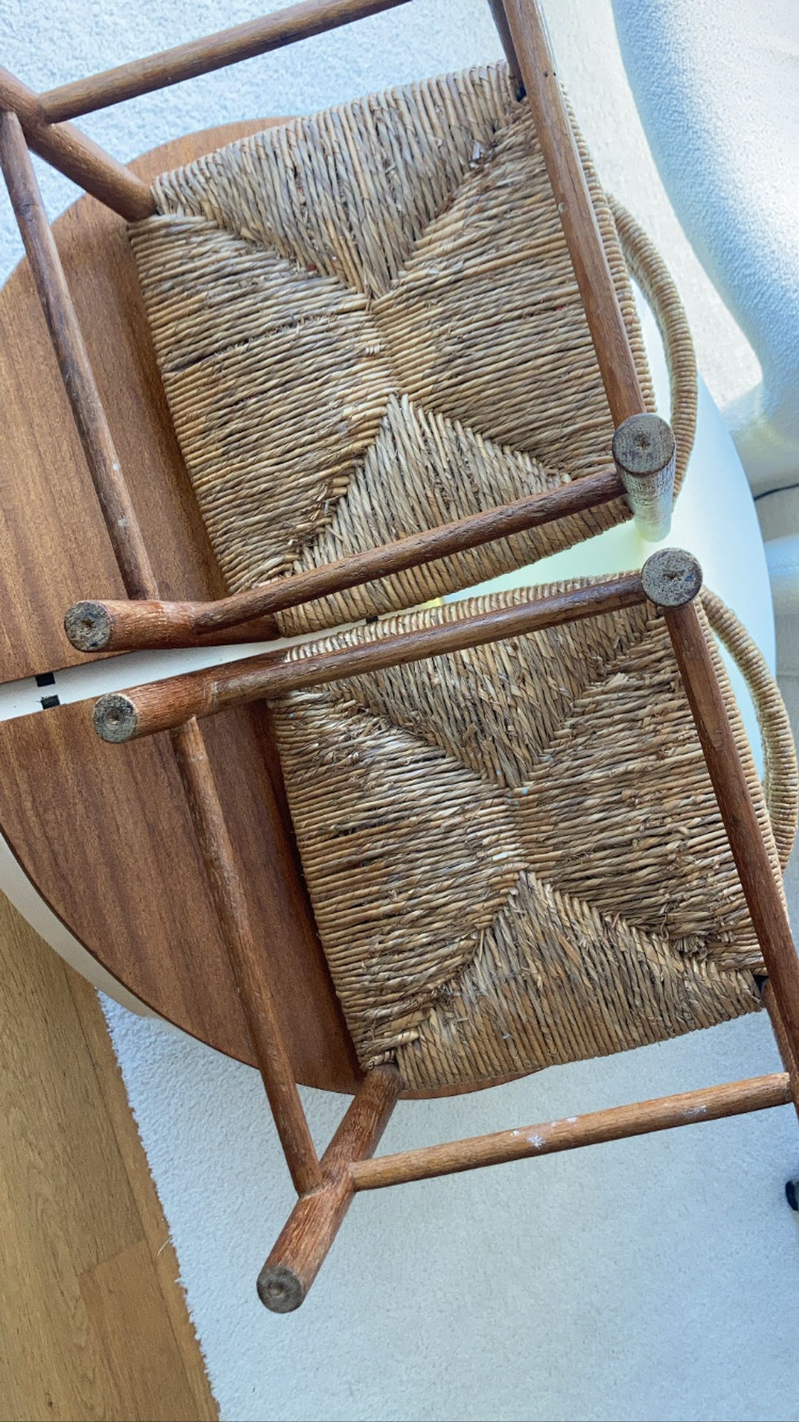 Pair chair child straw design 1950/1960