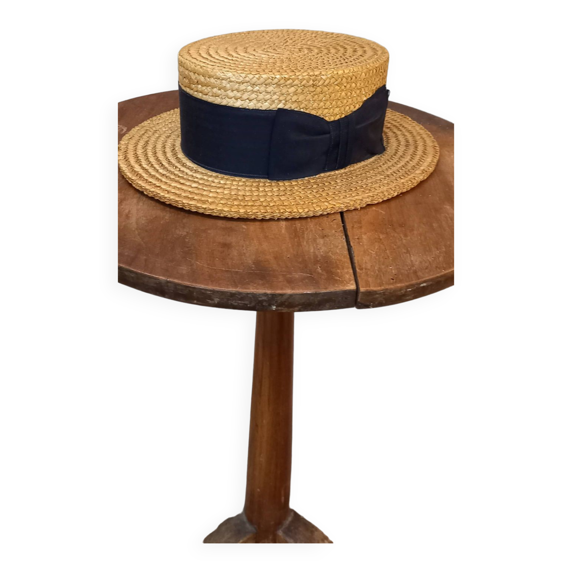 1920 boater and his hat box