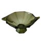 Vintage Art Deco style olive green glass cup