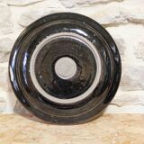 Decorative glazed stoneware plate by Patrick Rollet