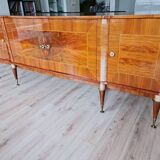 Art Deco sideboard in burr walnut from the 40s
