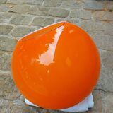 Glass globe hanging lamp 1970