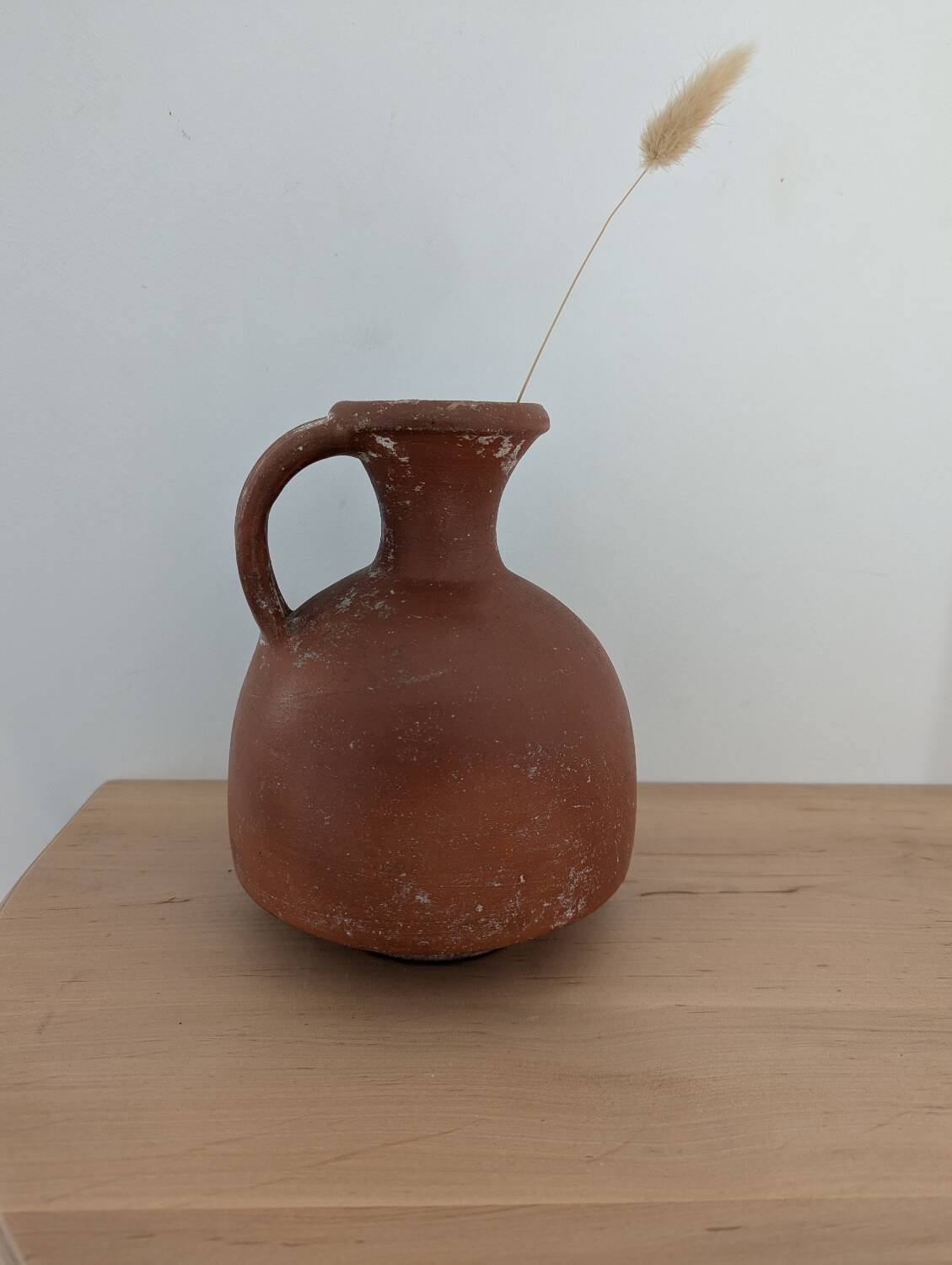 Terracotta amphora vase