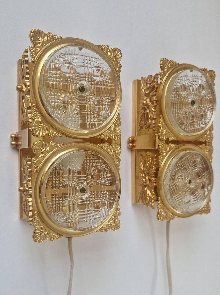 Pair of Midcentury Very Rare Wall Lamps M. P. R., Sweden, 1960s