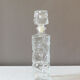 Vintage 70's glass decanter, airtight cap, rectangular shape