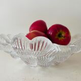 Per Lütken for Royal Copenhagen - Musling Mussel bowl. Vintage Crystal bowl. Unique glass bowl.