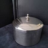 Box, covered pot in silver metal