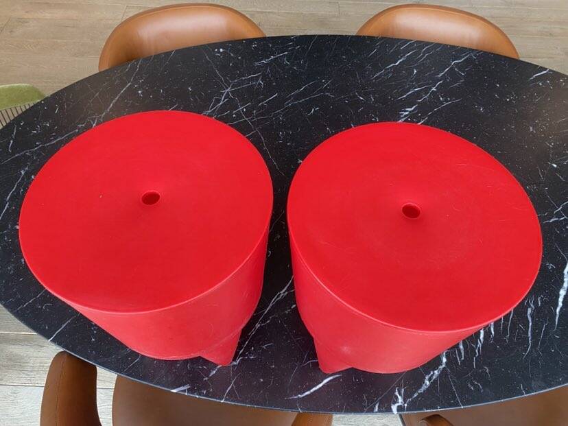 Set of 2 Bubu 1er stools by Philippe Starck