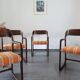 Series of 4 armchairs Baumann model flat called "sled"