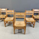 Ensemble de 5 chaises en bois de pin par GM Mobler, années 1960.