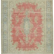 Handmade oriental contemporary 1980s 294 cm x 404 cm beige wool carpet
