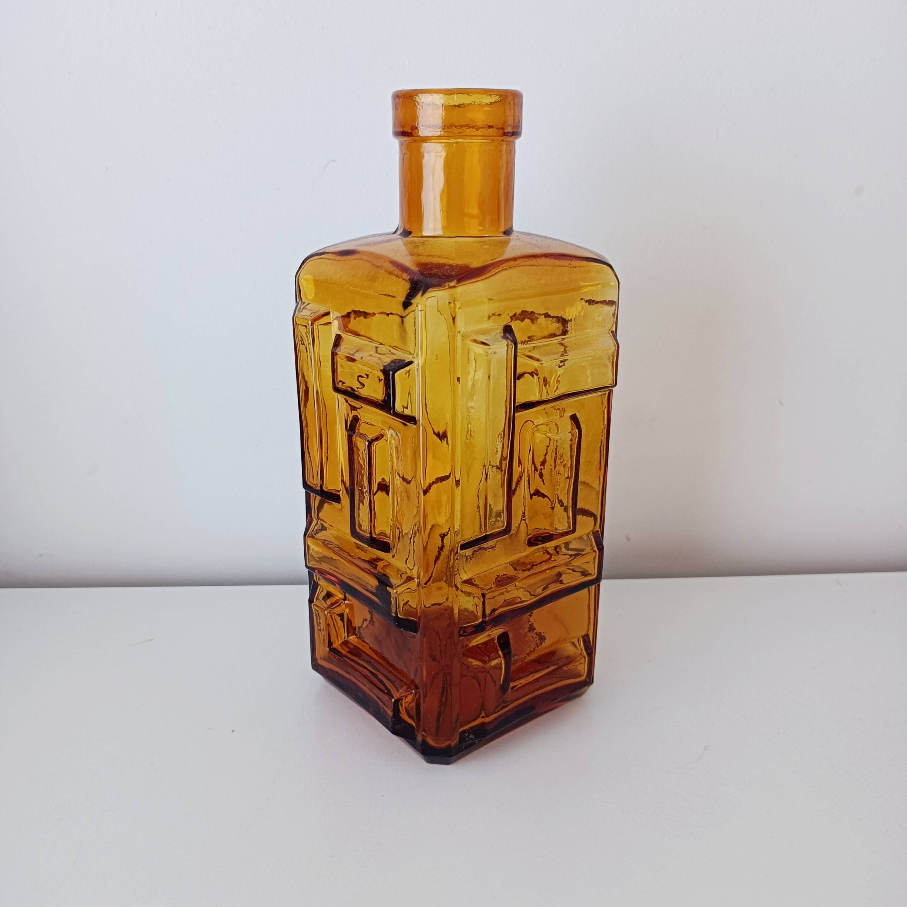 Empoli amber glass carafe