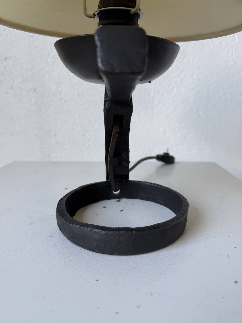 Brutalist metal lamp from the 50s