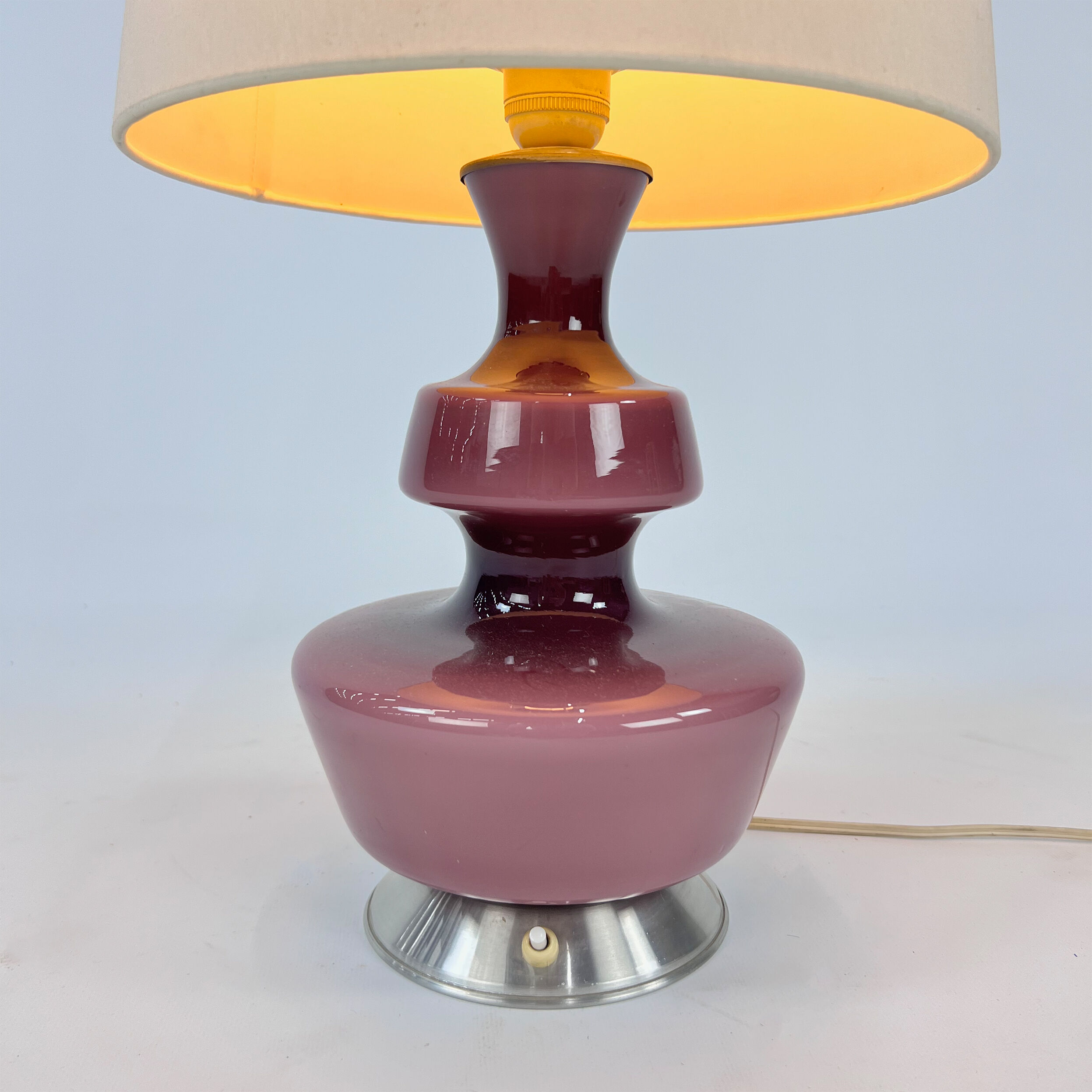 Mid century danish table lamp by holmegaard, 1960s