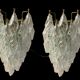 Appliques italiennes en verre de murano, ensemble de 2