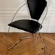 Chaise cuir et acier chromé - Linda par Arrben