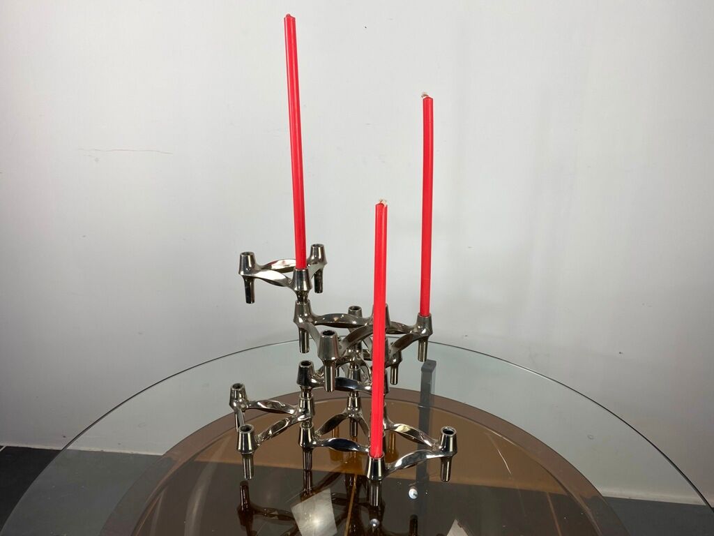 Lot of 8 BMF Nagel 1970 modular candlesticks