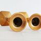 Pair of small golden brass candlesticks