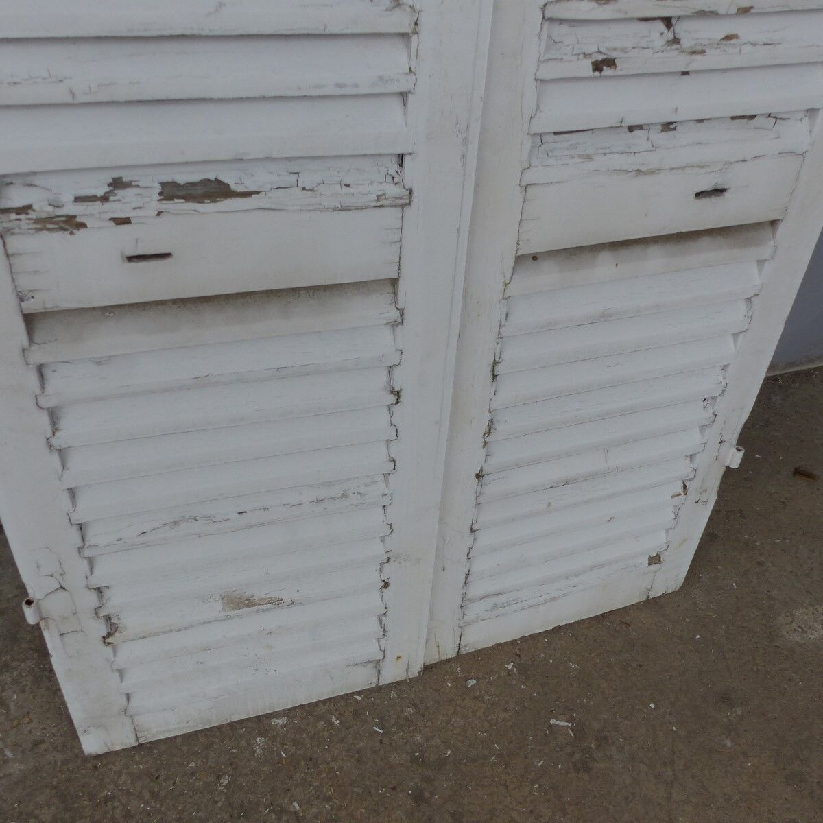 Wooden shutters louvers 2 swings L 49.5 x H 152 cm