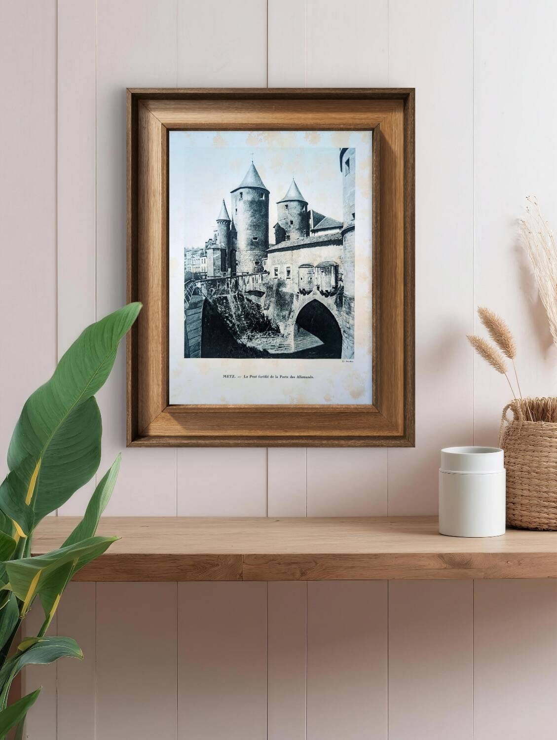 Heliogravure of Metz, vintage printed in 1926.