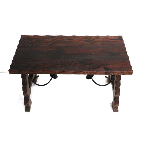 Table d’appoint vintage espagnole brutaliste des années 1960
