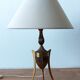 Lampe en laiton doré et argenté 1950.