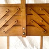 Old large wooden worker - Torck sewing box