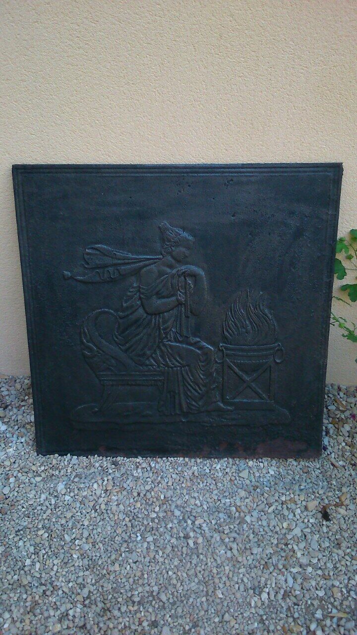 Plaque de cheminée en fonte XIX siècle