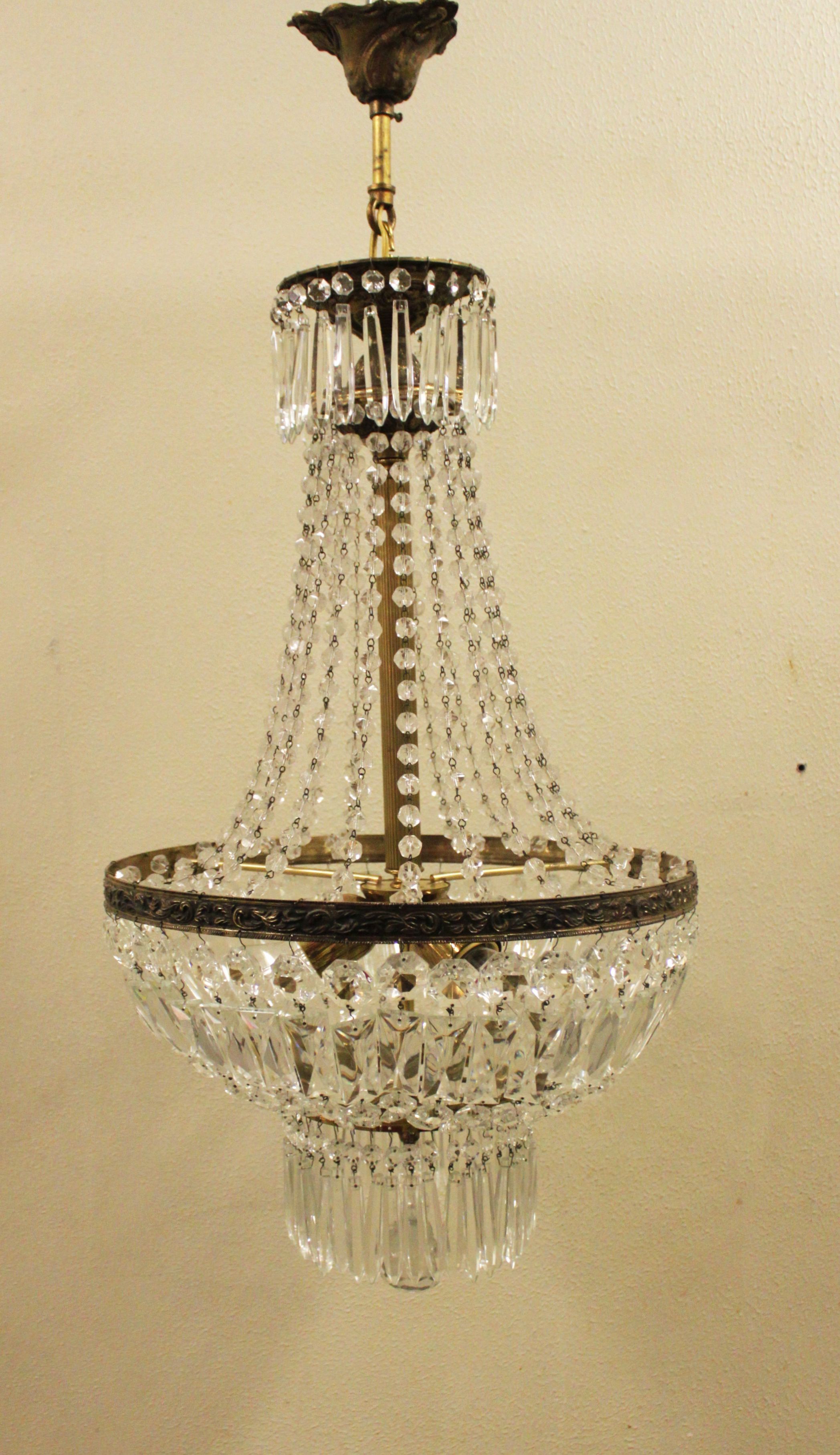 Chandelier basket empire style