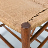 Viggo Hardie-Fischer, set of 6 Danish church chairs in oak for Sorø Møbelfabrik. 1950s