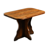 Solid wood dining table, French Alps, around 1970.