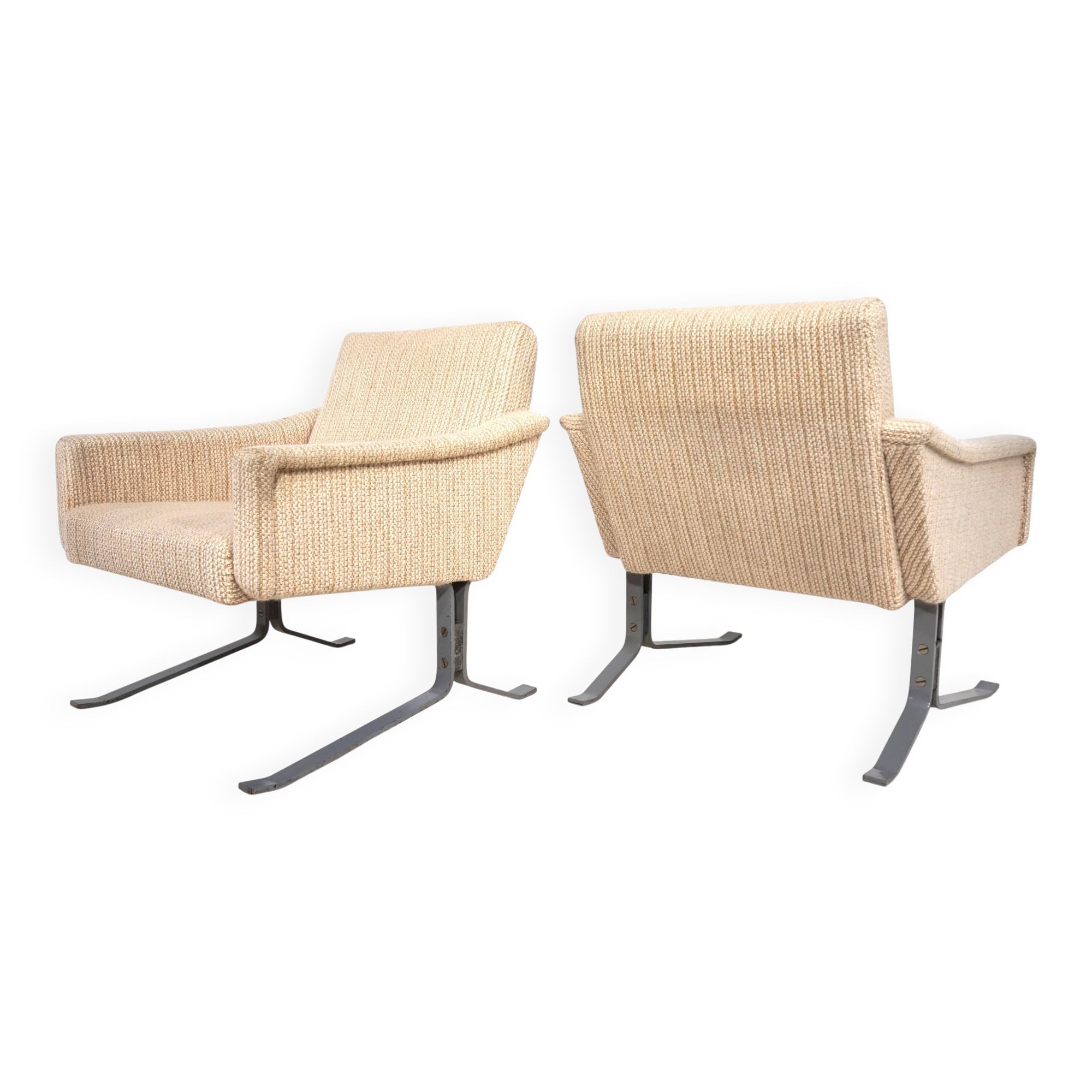 Ensemble de deux chaises longues cantilever Röhl, 1960