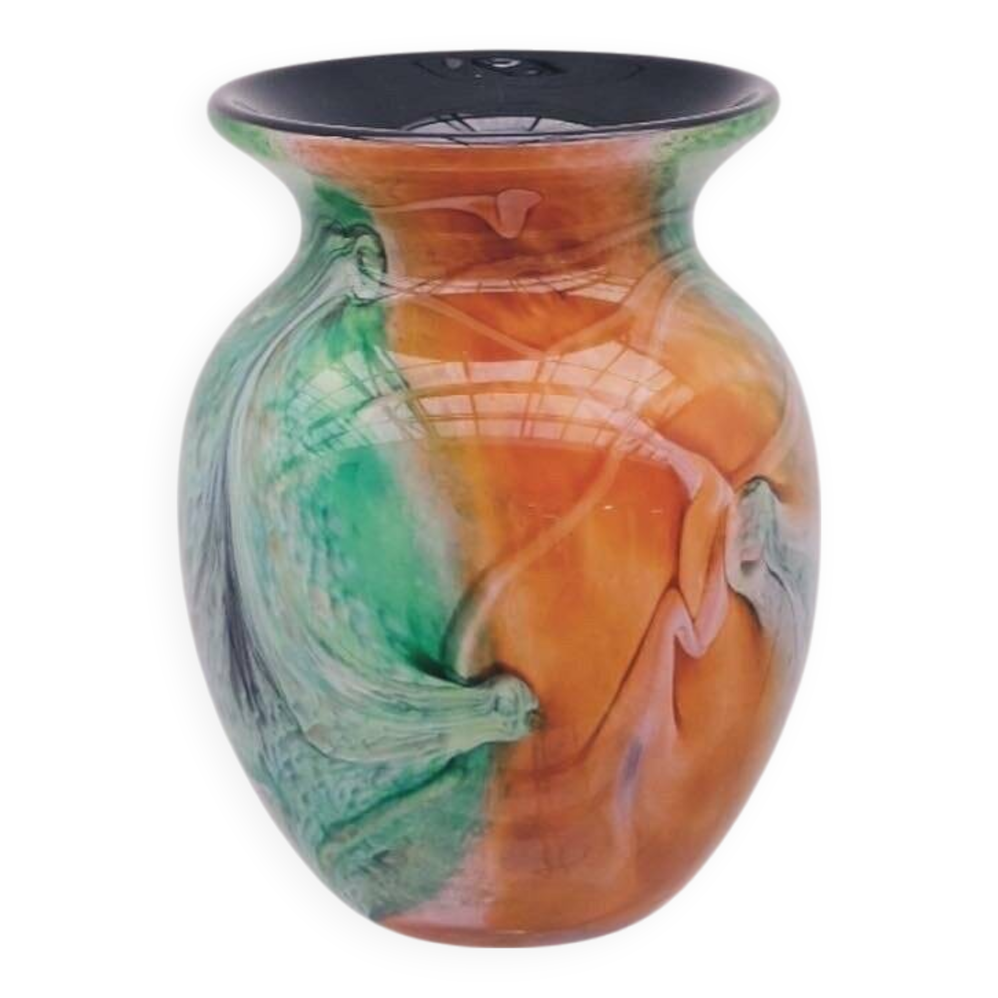 "Silica Creation" vase by Jean Michel Operto in blown glass